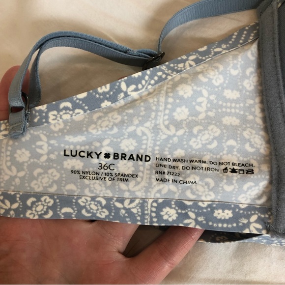 NWOT 🍀 Lucky Brand wire-free bra, 36C - Picture 7 of 9